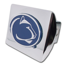 PENN STATE NITTANY LIONS NAVY ON CHROME MADE IN USA TRAILER HITCH COVER - £63.94 GBP