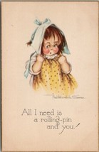 Valentine Girl All I Need is A Rolling Pin and You Ruth Welch Siver Postcard U4 - £6.99 GBP