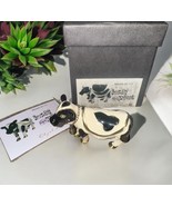 Objet D’Art #113 Dairy Farmer Sweet Cow “Half Pint” Cattle Hinged Trinke... - $32.14 CAD