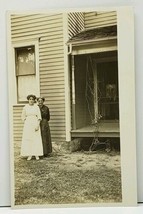 RPPC Old Women Posing for Photo in Yard Near House Postcard H11 - £3.95 GBP