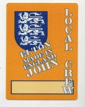Elton John 1995 Made in England Backstage Pass Local Crew - $19.79