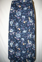 Women&#39;s Maxi Requirements Floral Skirt Size M Black Flowers Blue Yellow ... - $29.99