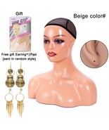Skin Mannequin Head With Shoulders Realistic Female Manikin Mannequin He... - £70.23 GBP
