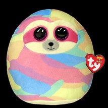 Ty Squish A Boo Cooper 10&quot; Colorful Pastel Sloth New With Tags  - $9.49