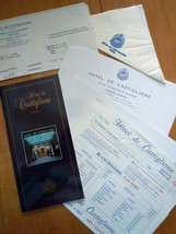 Hotel De Castiglione Stationary Bill Napkin &amp; Booklet Paris France - £4.73 GBP