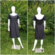 Alvina Valenta Maids NY Black Silk Does 50-60s Wiggle cocktail pinup dre... - $34.65