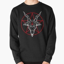  Satanic Cross Baphomet Satanic Men&#39;s Pullover Black Sweatshirt - £26.14 GBP