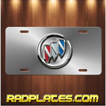 BUICK  EMBLEM Inspired art simulated brushed aluminum vanity license plate tag - £15.54 GBP