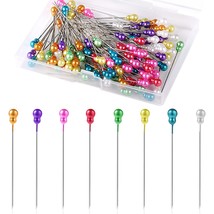 200Pcs Straight Pins, 2.2Inch Long Decorative Sewing Pins With Colored H... - £11.98 GBP