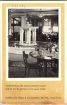 Vtg Postcard Marshal Field &amp; Company Chicago the Narcissus Tea Room 7th Floor - £4.45 GBP