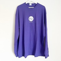 NEW Tru Hilton Hotels Purple Long Sleeve Crew Neck T-shirt 2XL Cotton Blend - $380.53 MXN