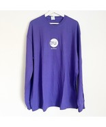 NEW Tru Hilton Hotels Purple Long Sleeve Crew Neck T-shirt 2XL Cotton Blend - $380.53 MXN