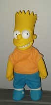 Burger King  1990 The Simpsons Bart Simpson 8&quot; Plush Doll Vinyl Head  Toy - £7.86 GBP