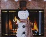 New Flocked Lighted Snowman White Christmas Tree Display 4&#39; Tall Fully D... - $73.99