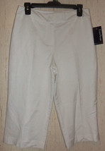 NWT WOMENS EVAN-PICONE DRESSY WHITE LINED CAPRIS / CROPPED PANTS  SIZE 6 - £19.81 GBP
