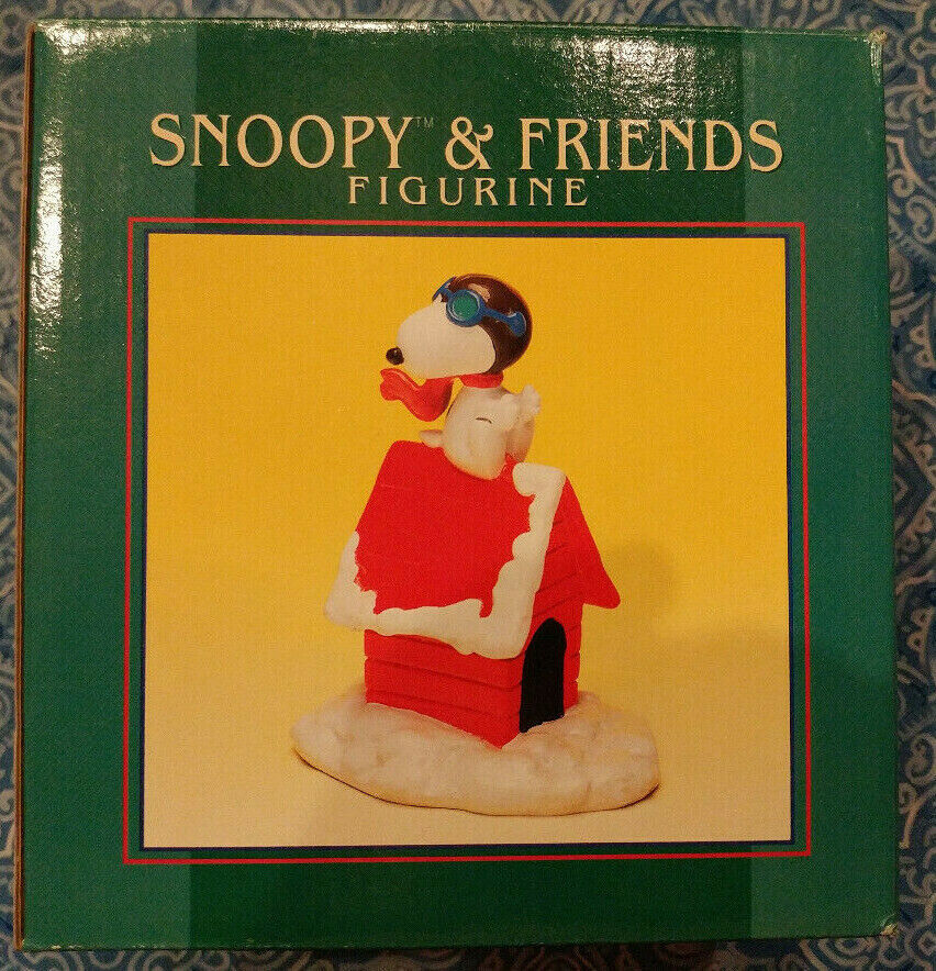 Primary image for Vintage Flambro Peanuts Snoopy FLYING ACE Figurine 1997  NIB