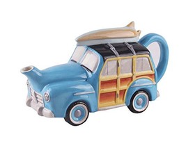 Blue Sky Ceramic 10.5&quot; x 4.25&quot; x 5.25&quot; Retro Woody Teapot - $49.82