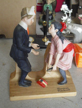 Danbury Mint Porcelain Norman Rockwell First Dance Boy and Girl Figurine - £14.79 GBP