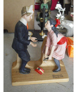 Danbury Mint Porcelain Norman Rockwell First Dance Boy and Girl Figurine - £14.69 GBP