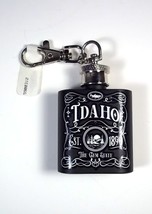 Souvenir Keyring keychain black &amp; white mini flask Idaho NEW - $6.60