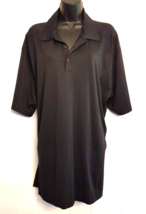 Nike Golf Fit Dry Polo Quarter Button Black Knit Shirt Men&#39;s size XL - £13.87 GBP