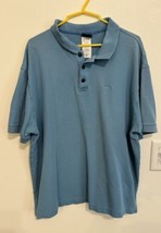 Patagonia Organic Cotton Mens Polo Shirt Light Blue Short Sleeve Mens XL Work - £19.38 GBP