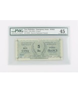 1943 Nuevo Hebrides 5 Francos CXF-45 Emergencia Issue WWII Elección Muy ... - €283,82 EUR
