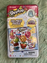 Shopkins 100 Piece Puzzle in a Tin Includes One Shopkin Toy NEW - £15.64 GBP