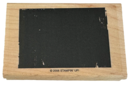 Stampin Up Wood Mounted Rubber Stamp Rectangle Shape Card Making Background - $2.99