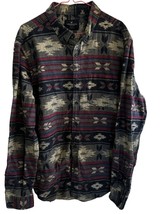 American Eagle Mens Shirt Classic Fit Western Aztec Button Down Flannel ... - $28.34