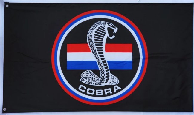 Ford Shelby Cobra Flag Black 3X5 Ft Polyester Banner USA 90x150cm - $20.00
