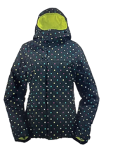 Burton Dry Ride Black Snowboard Ski Zip Up Hooded Winter Jacket Medium Insulated - £71.21 GBP