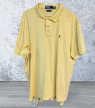 POLO by RALPH LAUREN Pima Interlock Cotton Knit Shirt Short Sleeve Yello... - £21.08 GBP