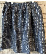 Martin + Osa Blue Print Skirt Silk Linen Women’s 10 - $146.02 MXN