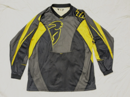 Vintage THOR MX Motocross Dirtbike Jersey Men&#39;s Size XL Black Yellow Gray - $19.79