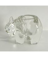 Elephant Candle Holder Glass New OB Vintage 90s Tea Light 4 x 3&quot; - $28.77 CAD