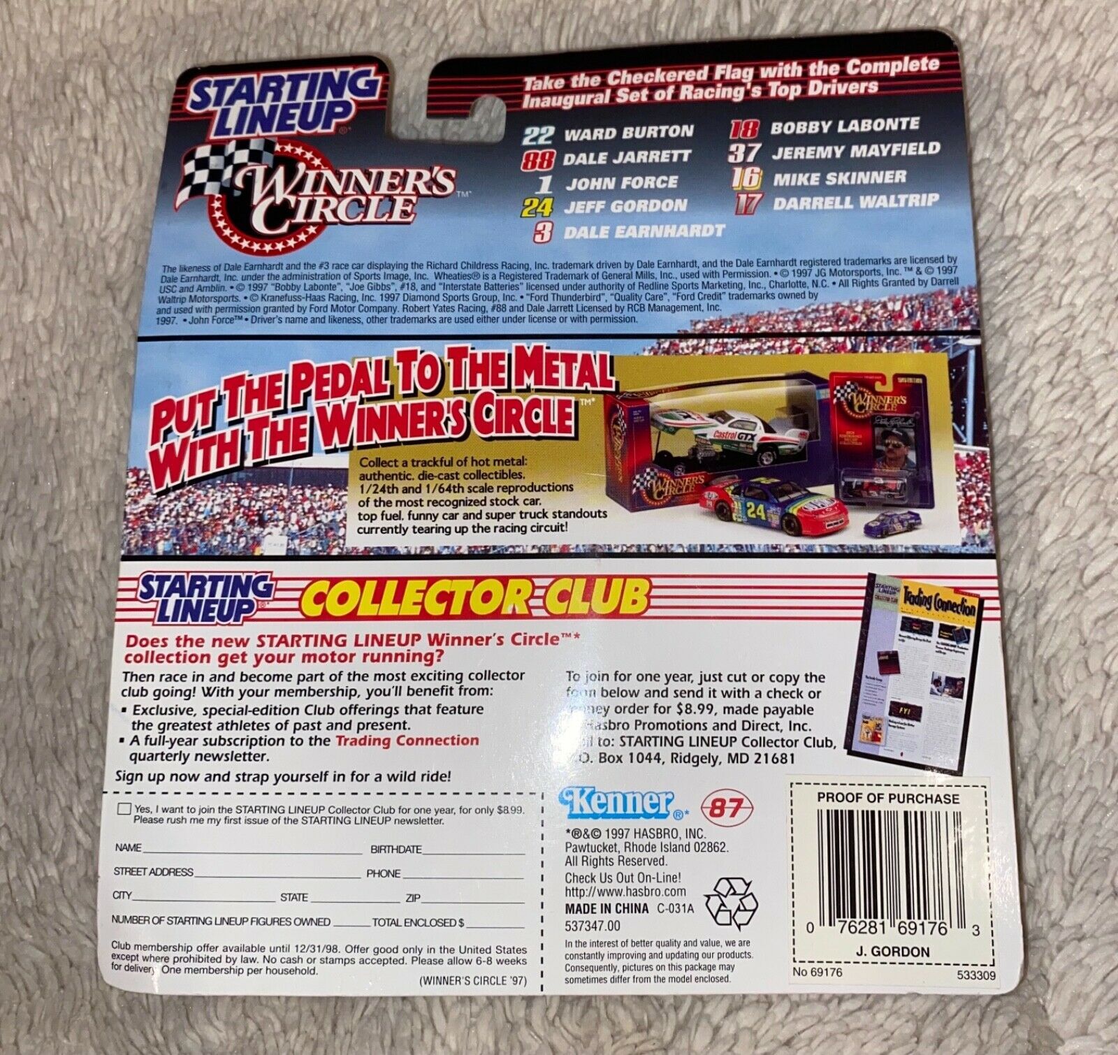 JEFF GORDON ~ WINNERS CIRCLE SERIES 1~1999 STARTING LINEUP NEW IN BOX - $4.94