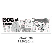 Dog is a Friend Breeds Wall Decal Stickers US Seller Black White Gray - £11.03 GBP