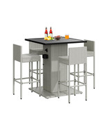 WICKER BAR SET WITH BOTTLE OPENER - Light Gray - $416.20 CAD