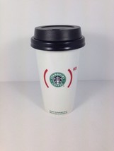 Starbucks Ceramic Travel Tumbler - Mug Cup (Product) Red 12oz 2010 White - £27.40 GBP