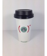 Starbucks Ceramic Travel Tumbler - Mug Cup (Product) Red 12oz 2010 White - $48.01 CAD