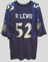 Ray Lewis #52 Baltimore Ravens NFL Purple Vintage Puma Nylon AFC Jersey XL - £40.20 GBP