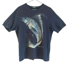 Polo Ralph Lauren Shirt Fishing Marlin Swordfish RL 67 Sportsman Vintage Large - £111.12 GBP