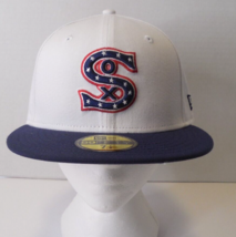 Boston Red Sox Cooperstown 59FIFTY Men&#39;s Baseball Hat Cap Fitted 7 1/8&quot; White - £26.47 GBP