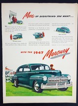 1947 Mercury Town Sedan Magazine Print Ad More of Everything You Want - £5.45 GBP