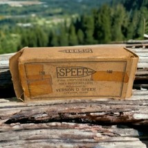 Vintage Speer Empty Ammo Box, 8mm .323&quot; 170 Gr. Soft Pt. Vernon D Speer ... - £24.94 GBP