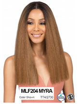 Midway Bobbi Boss MLF204 Myra Bob Lace Front W 4&quot; Deep Part Synthetic Hair Wig - £21.98 GBP