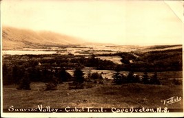 Sunrise Valley-on the Cabot Trail-Cape Breton-N.S. - vintage RPPC postcard bk39 - £7.52 GBP