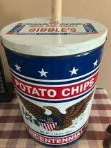 Collectible Bicentennial Gibble chips Tin Lamp image 3