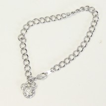 Charm Bracelet Walt Disney World Bling Mickey Mouse Head Rhinestones 7.5&quot; L - €10,98 EUR